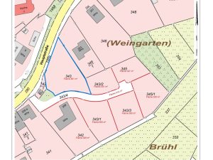 Lageplan Baugebiet Weingarten - Flst. 343 / ca. 801 m²