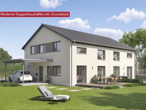 Moderne Doppelhaushälfte inklusive Grundstück