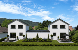 Neubauplanung in Wahlwies - 2x Hanse Haus QNG Villa 142