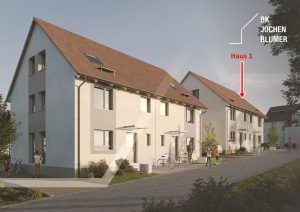 Aussenvisualisierung Haus 1 -Eingang