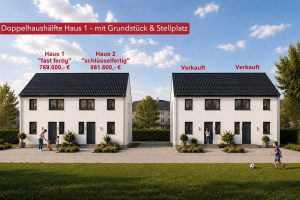 KI erstellte Visualierung - Doppelhaushälfte Haus 1