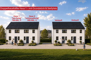 KI erstellte Visualierung - Doppelhaushälfte Haus 1
